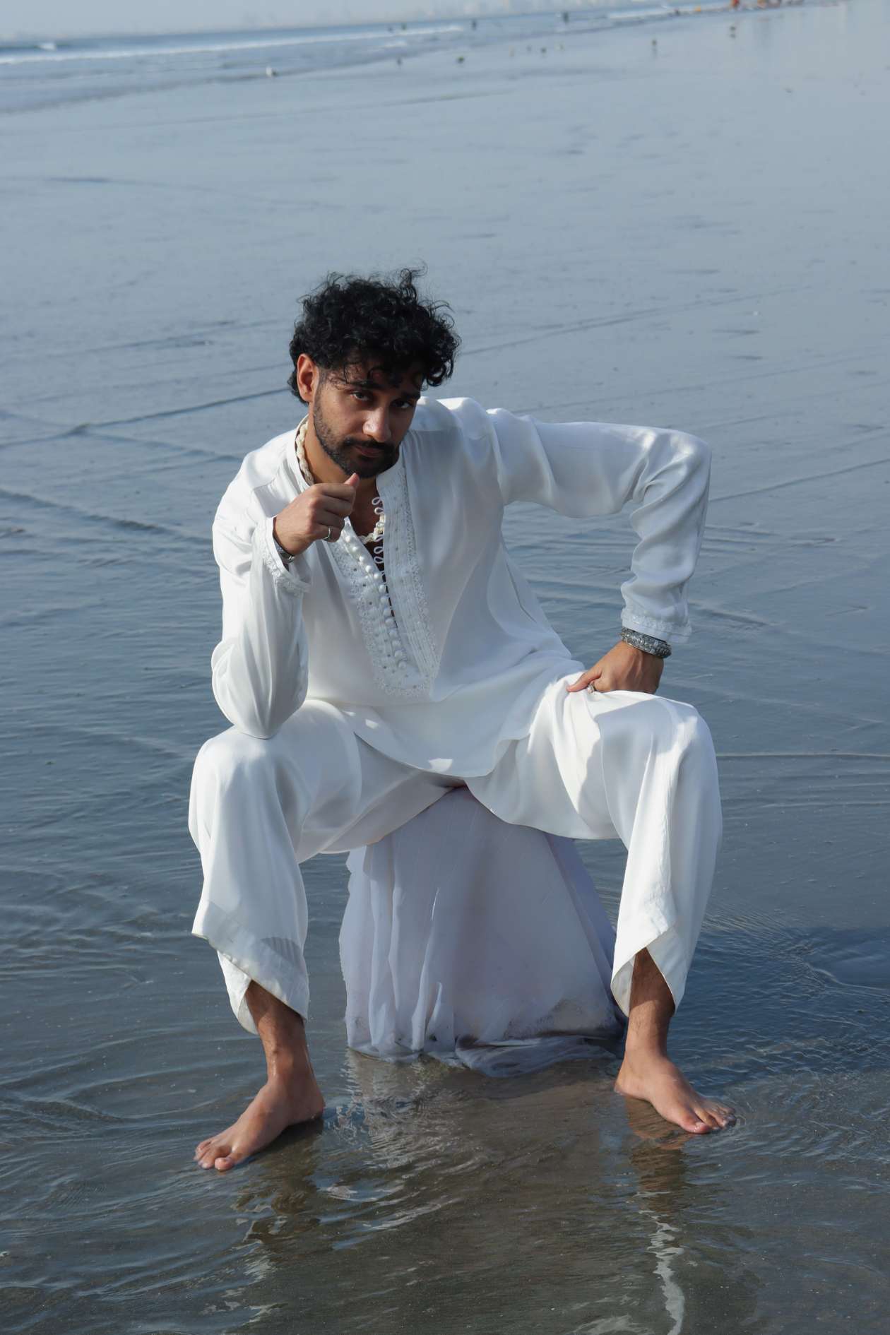 RAVISH White Kurta Pajama