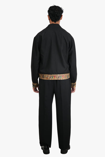 AGHAAZ Hand-Embroidered Black Jacket