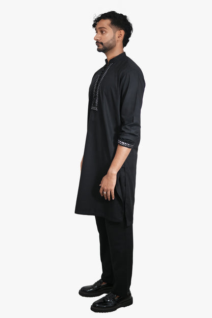 CHANDNI RAAT Black Shalwar Kamiz