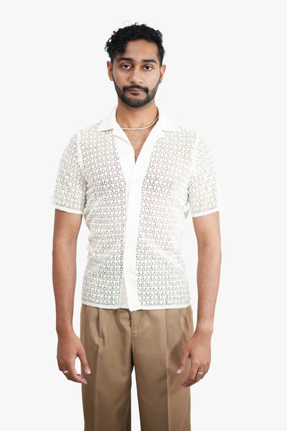 HAWA White Mesh Shirt